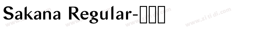 Sakana Regular字体转换